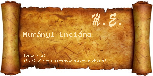 Murányi Enciána névjegykártya